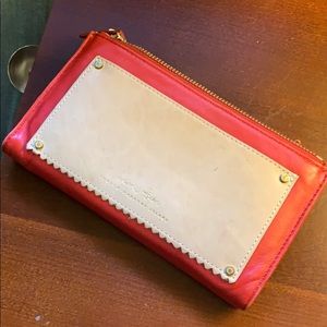 India Hicks Takeout Wallet. Double-decker red.